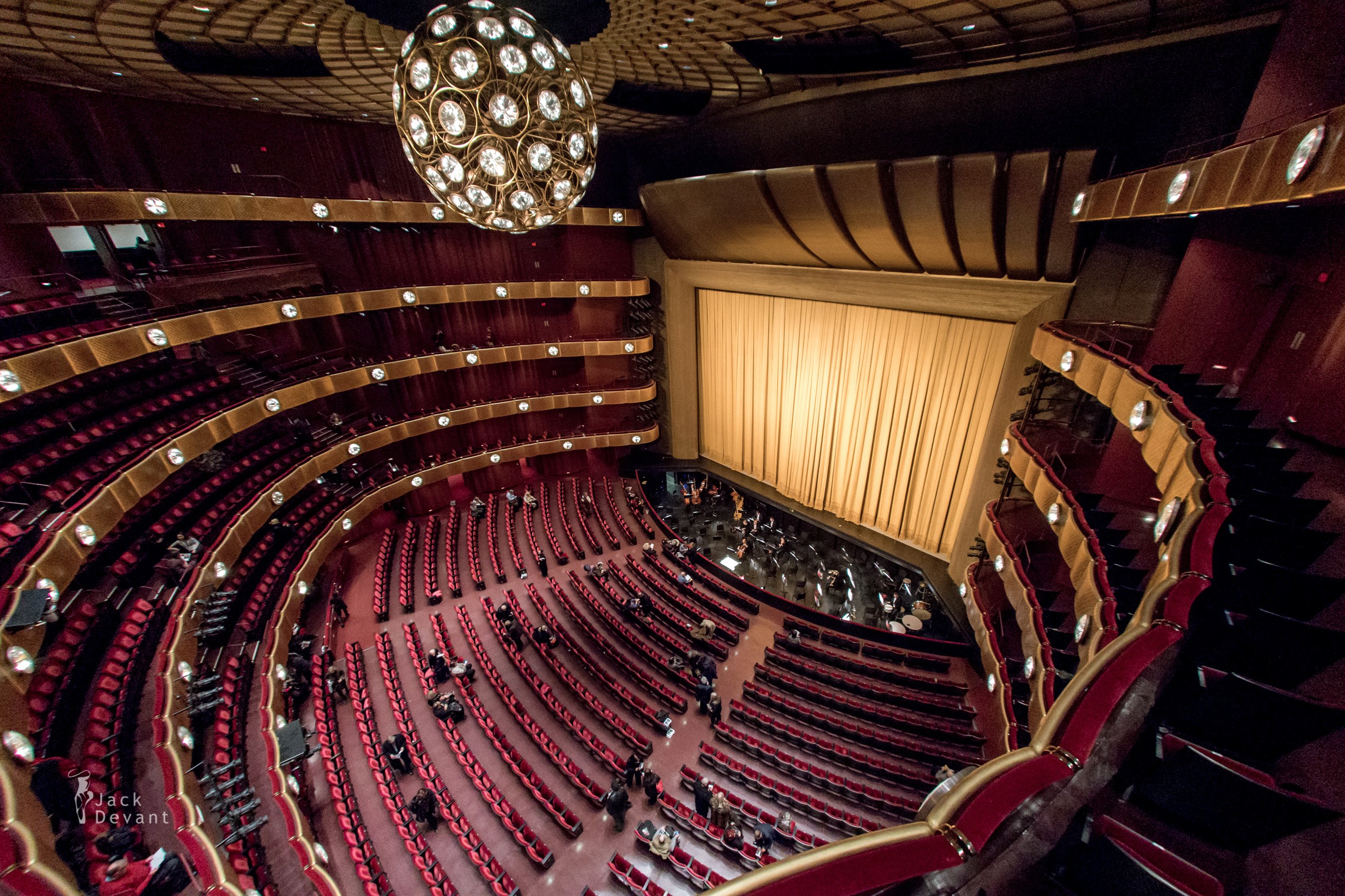 The David H. Koch Theatre was designed by Philip Johnson in 1964 and curren...